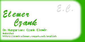 elemer czank business card